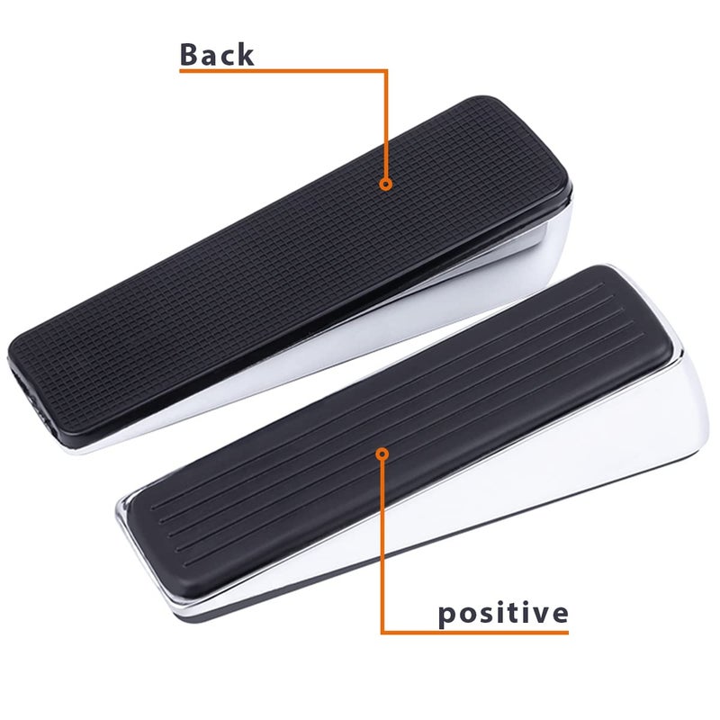 CDBOVID Metal Door Stop, Premium Rubber Heavy Door Stopper, Wedge Stopper, 2Pack, Suitable for Door Clearance of 0.4IN-1.18IN (11mm-30mm) - Image 4